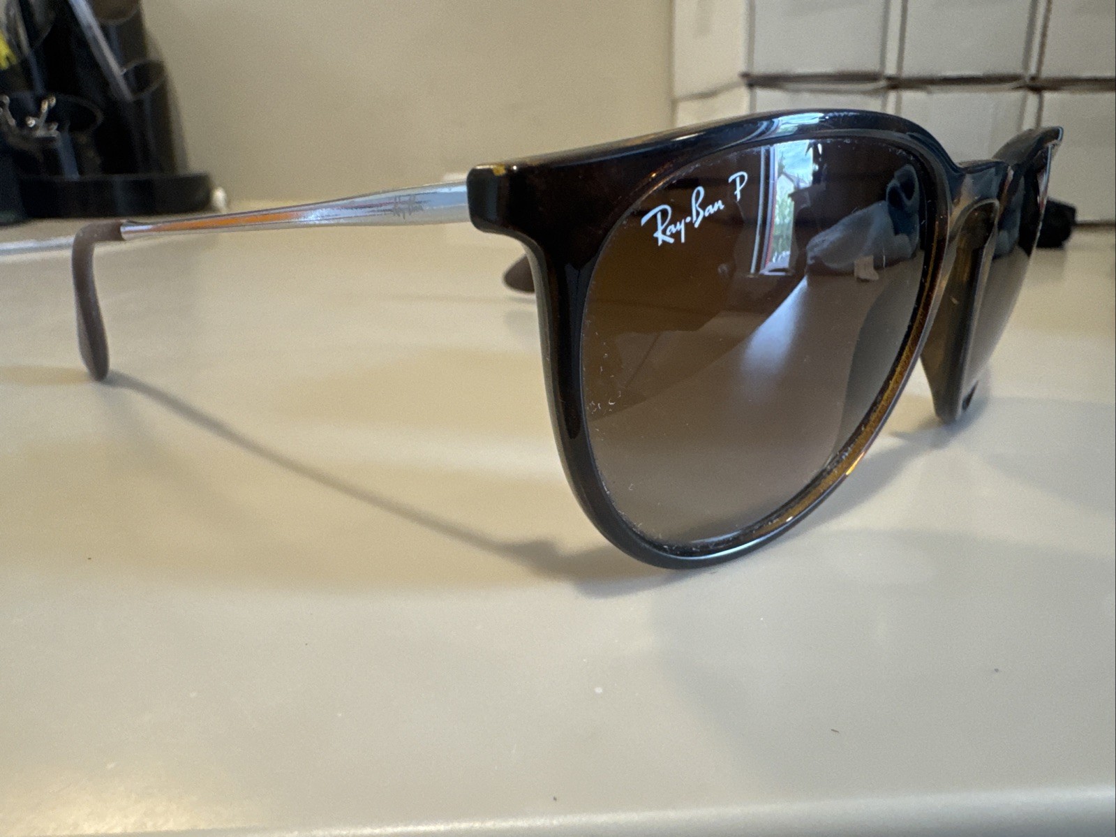 Ray-Ban RB4171 ERIKA 710/T5 Tortoise Polarized Gradient 54mm Sunglasses #M87