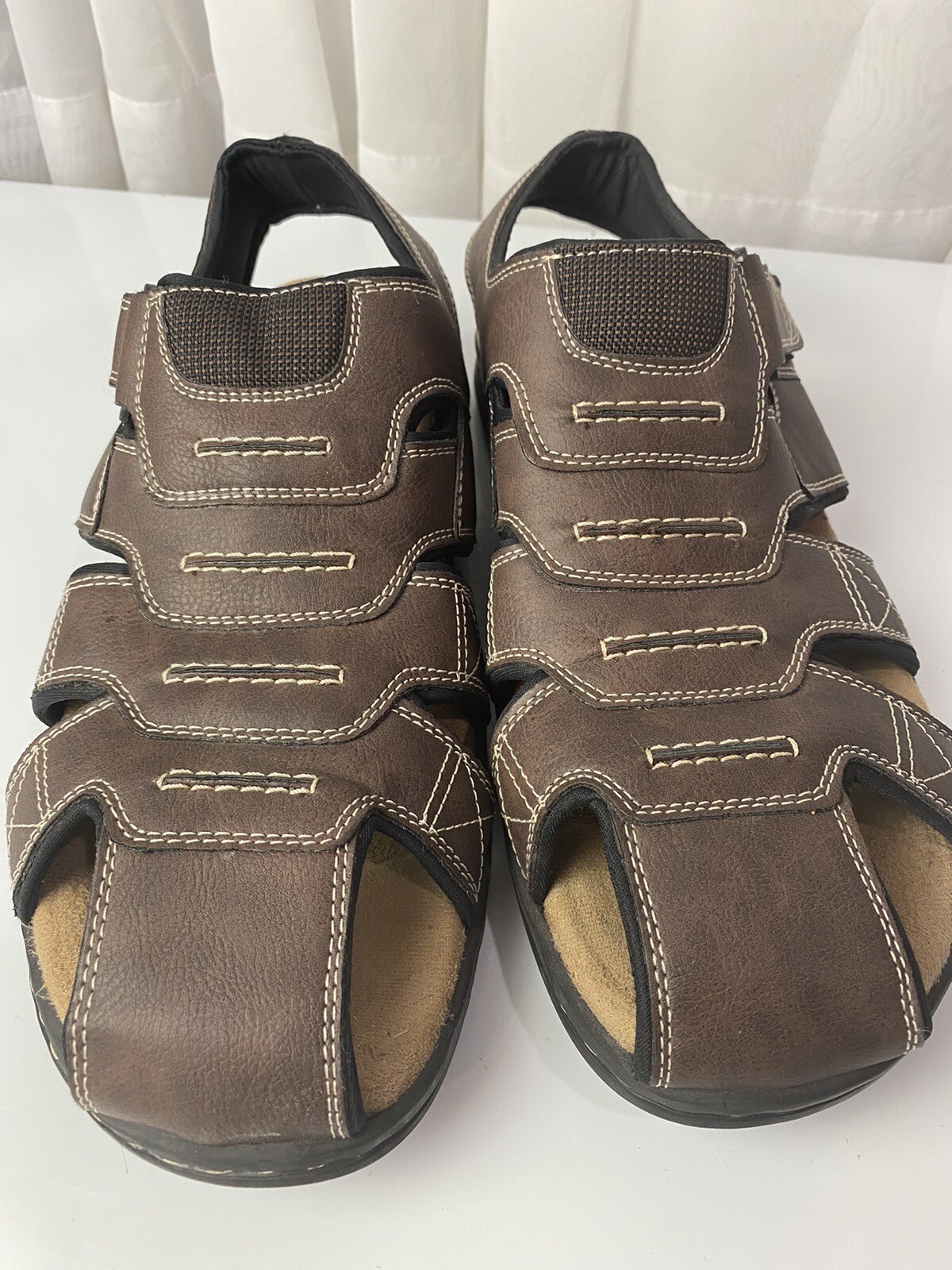 Dockers Mens 12M Searose Strap Sandals Brown Outdoor Fisherman Casual Comfort