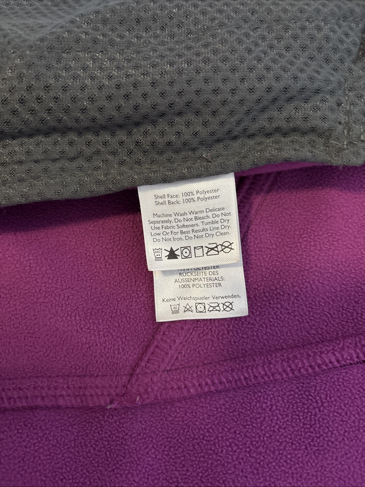 Eddie Bauer Women Softshell Zip Fleece Lined Jacket Sz XS Purple Water Resistant