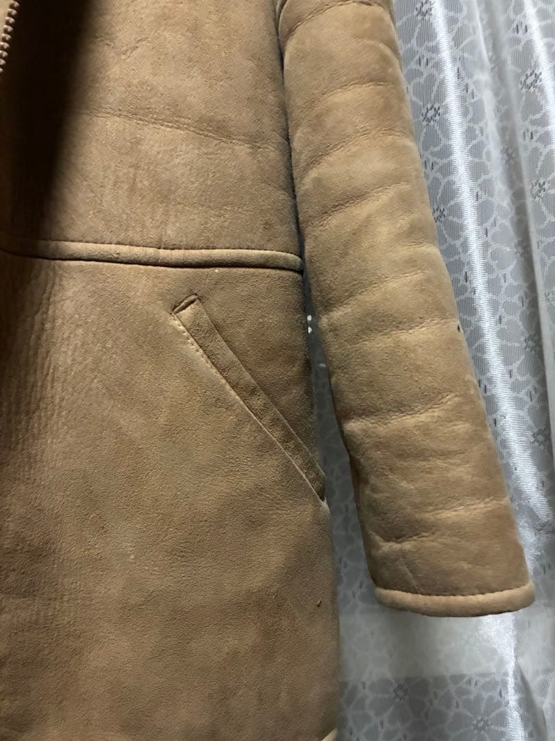Premium Leather Camel Coat Pre Owned Very Good Condition Japan