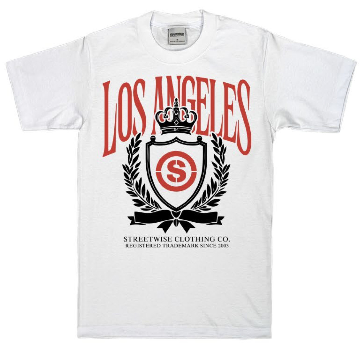 Streetwise City Crest Graphic T-Shirt White M-L-XL-2XL-3XL-4XL-5XL