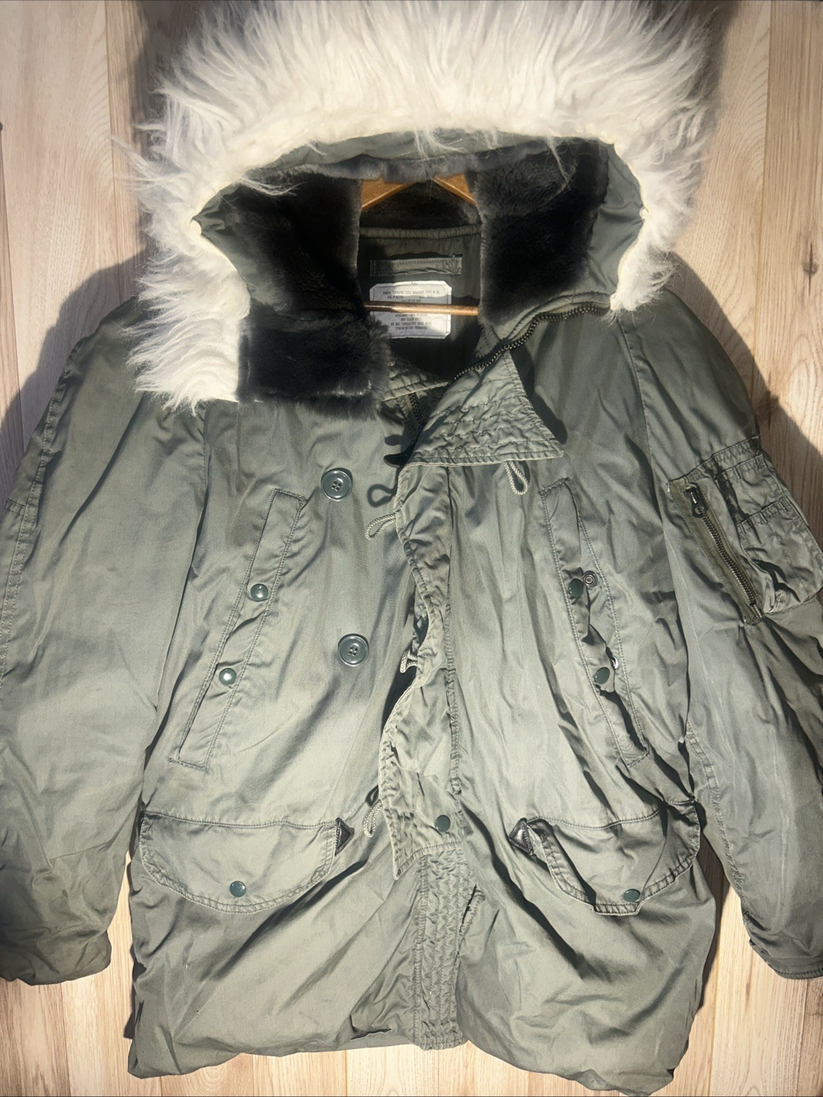 US Military Vintage Extreme Cold Weather Parka Size Small Type N-3B