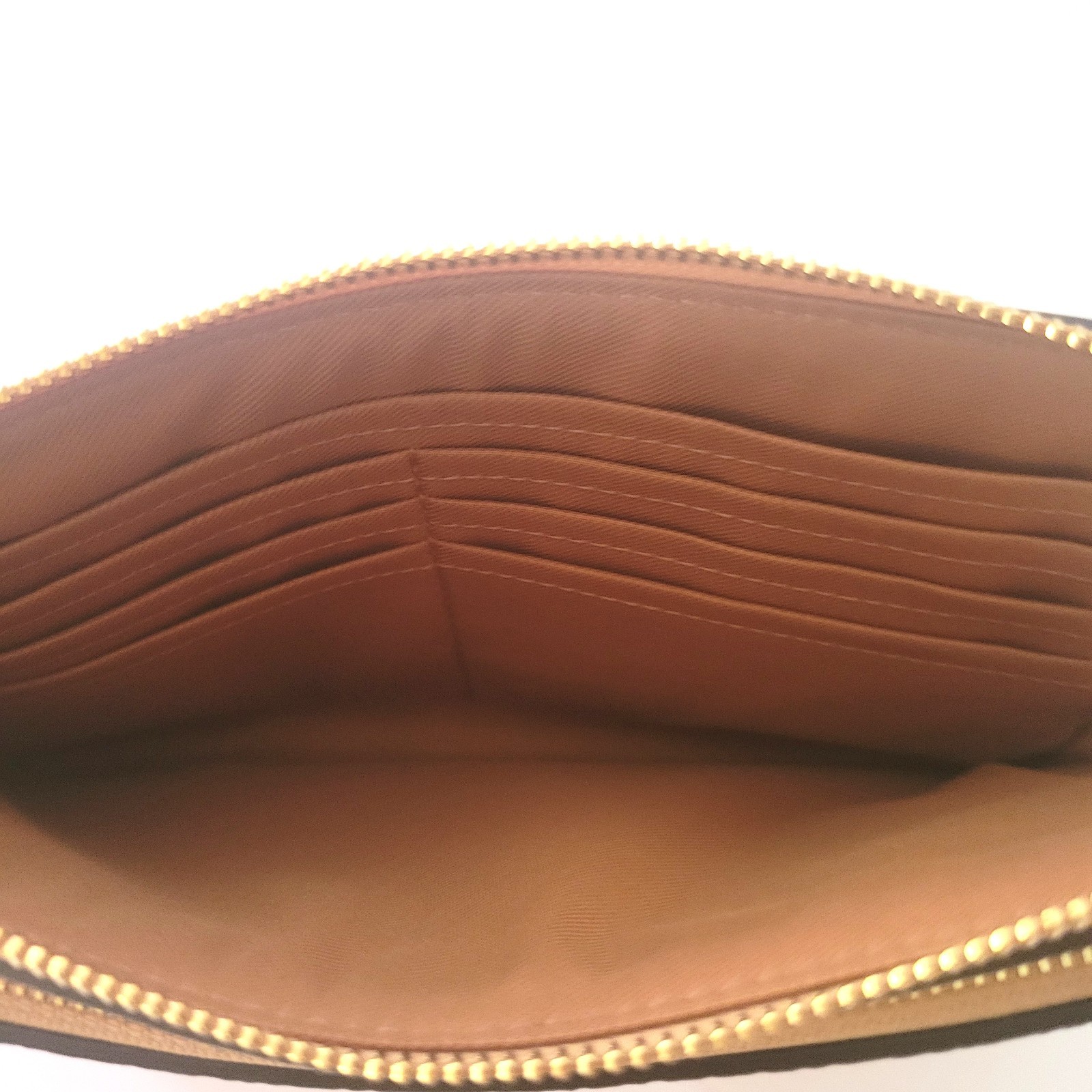 Coach CEY48 Double Zip Wallet Floral Coated Canvas Leather Wristlet Pink Clutch