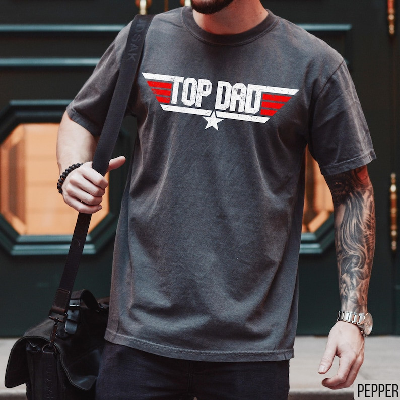 Top Dad Shirt, Comfort Colors® Top Dad TShirt, Maverick Gift, Movie Night Tee
