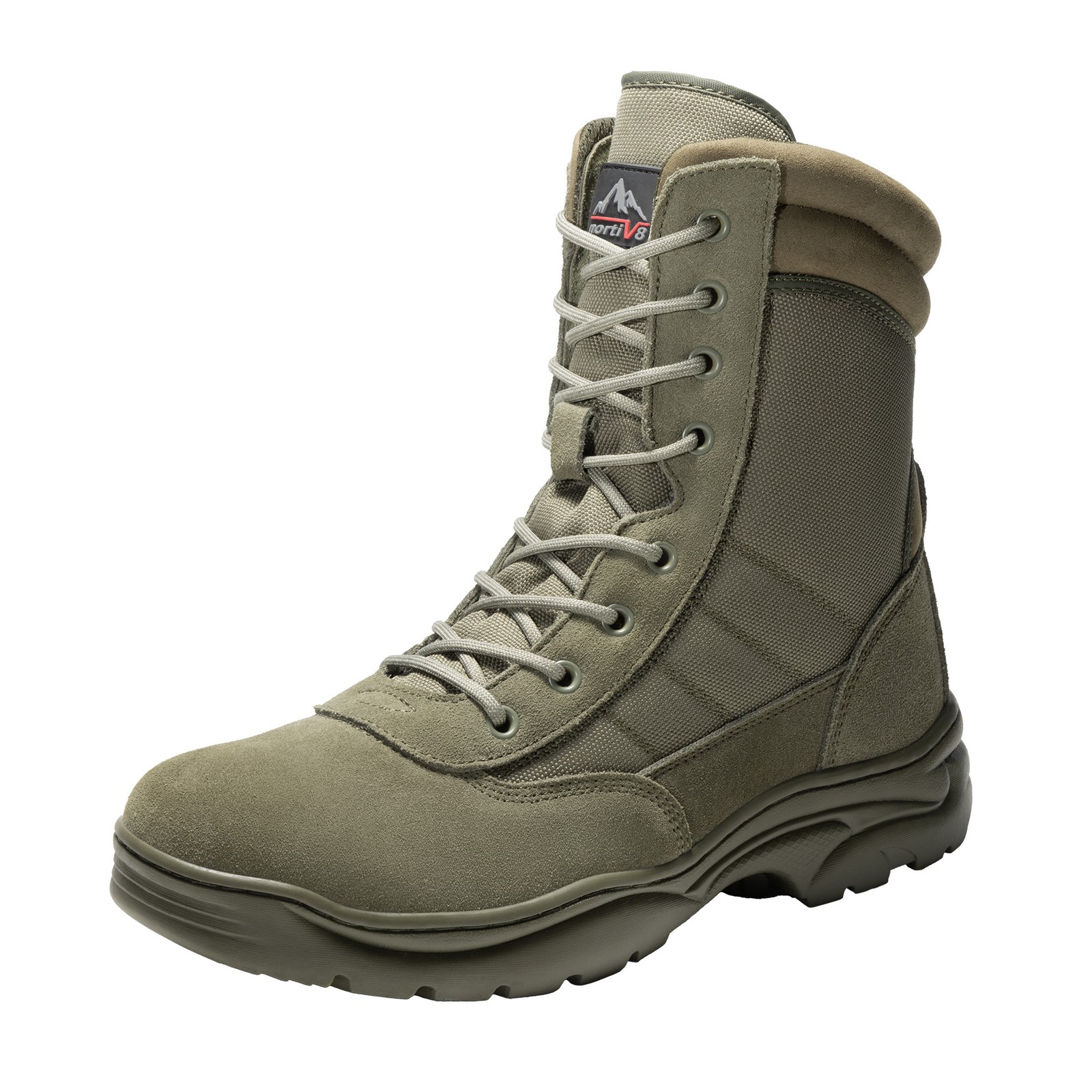 NORTIV 8 Men’s Outdoor Military Hiking Boots Side Zipper Combat Tactical Shoes