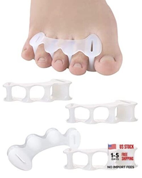 2Pairs Toe Separators Toe Spacers for Women Men to Correct Bunion, Relieve