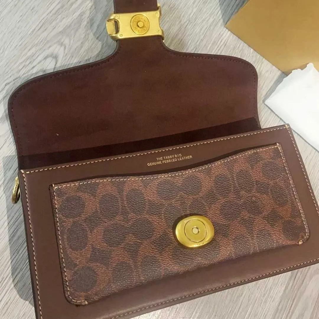 COACH C1032 Tabby 26 Shoulder Bag Signature Maple Outlet New