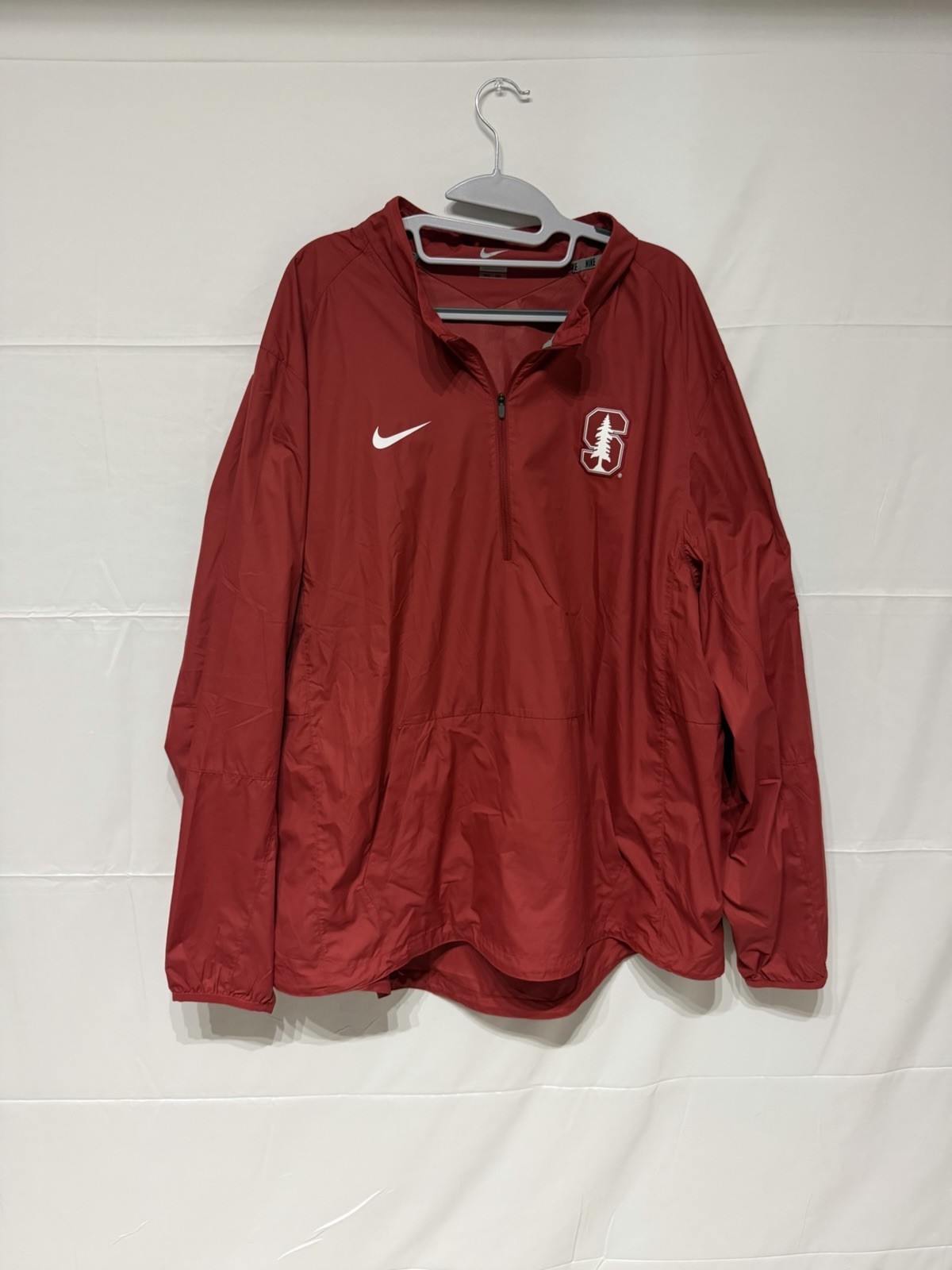Nike Stanford Cardinal Sideline Coach Nike College 1/2-Zip Hooded Jacket Sz XL