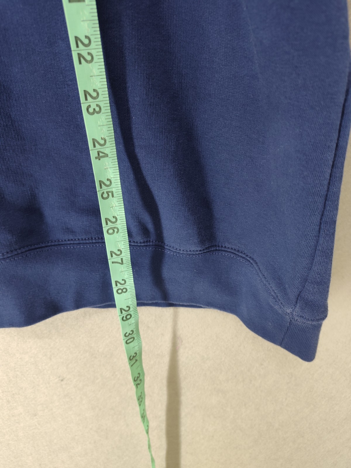 Metalwood Men Sweatshrit Medium Blue Graphic Print Long Sleeve Regular Pullover
