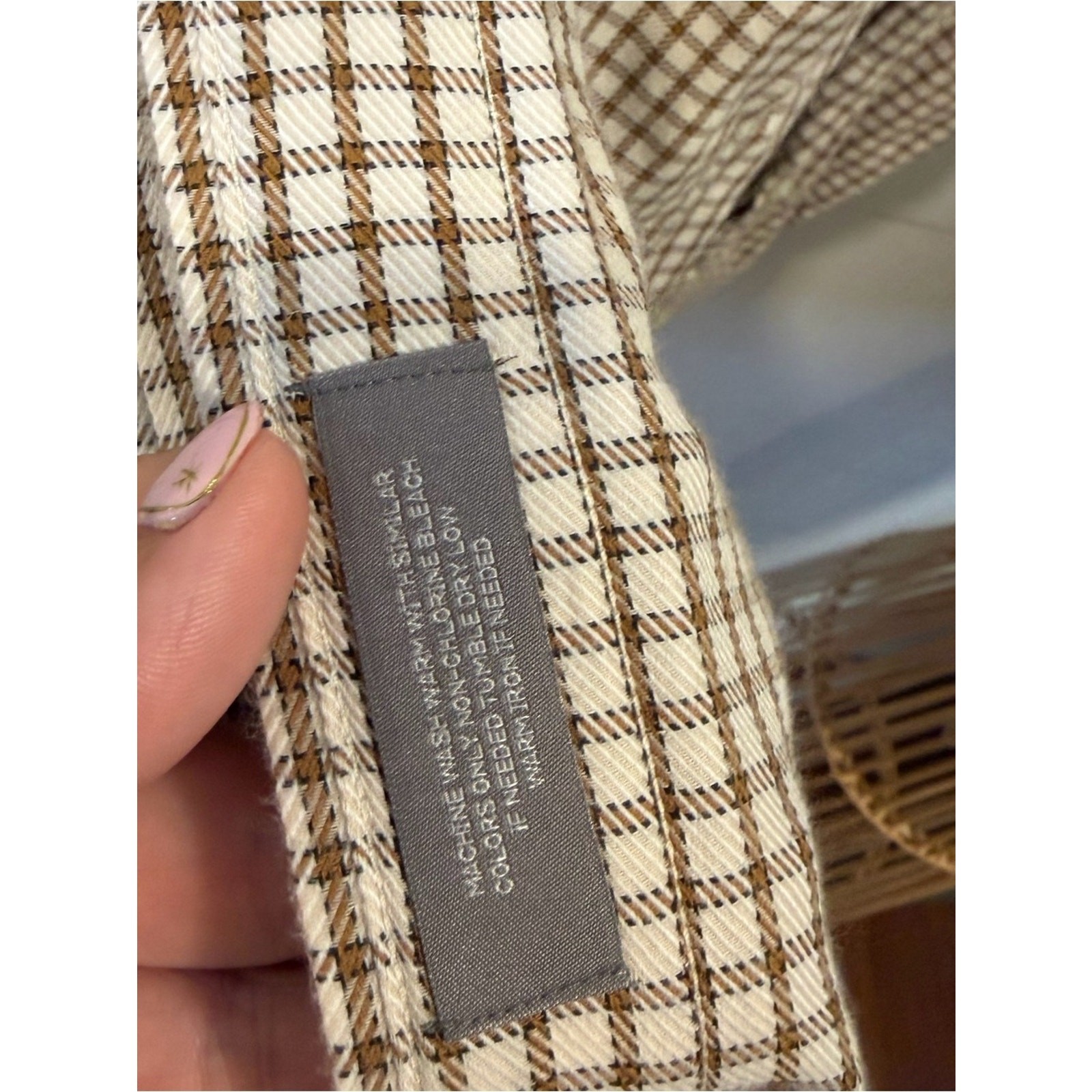 Daniel Cremieux Signature Collection Check Button Down Shirt Men’s Large
