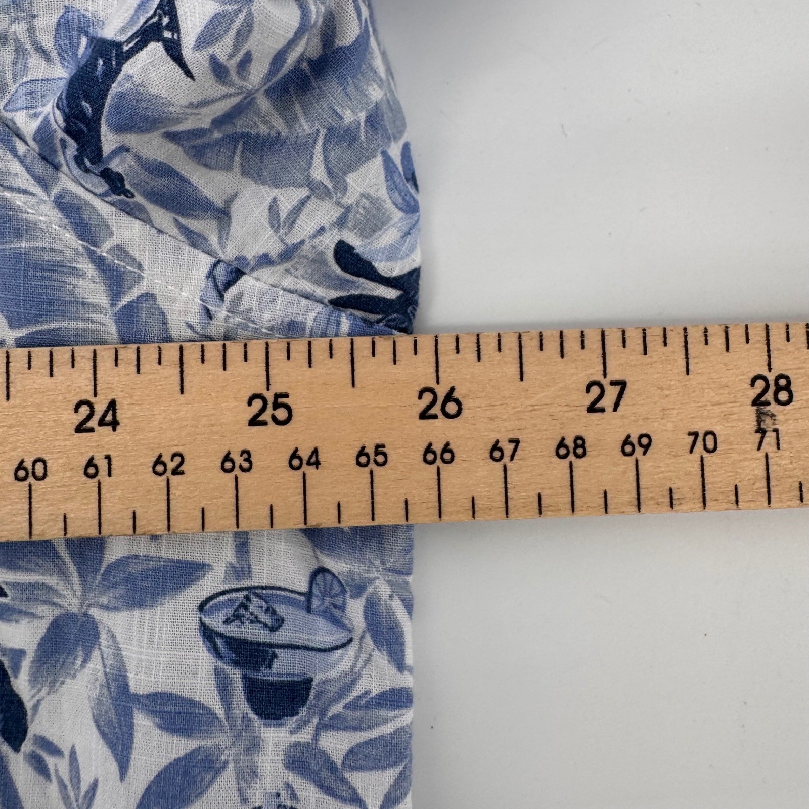Tommy Bahama Button Down Shirt Mens XL Blue Tropical Cocktail Port Side Blue NEW