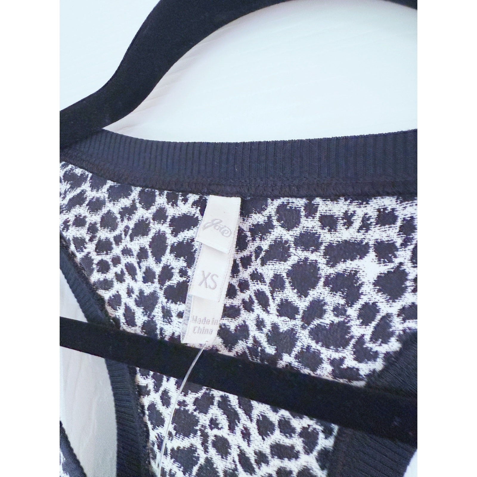 Joie Womens Silk Tank Top XS Black Leopard Print Cheetah Resort Safari Animal