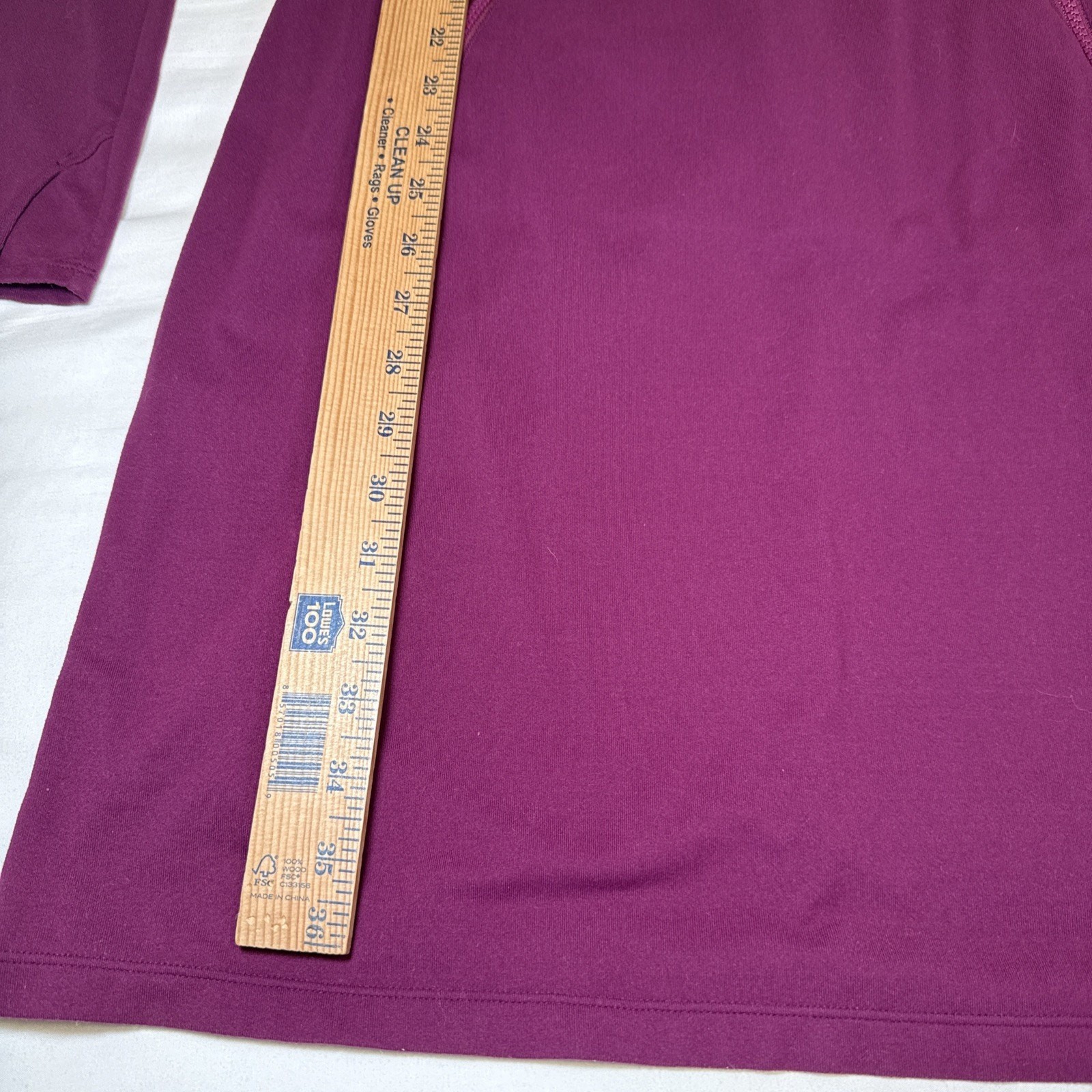 ATHLETA Suedy Lady Dress Womens MT Tall Burgundy Pockets Thumbholes Surplice EUC