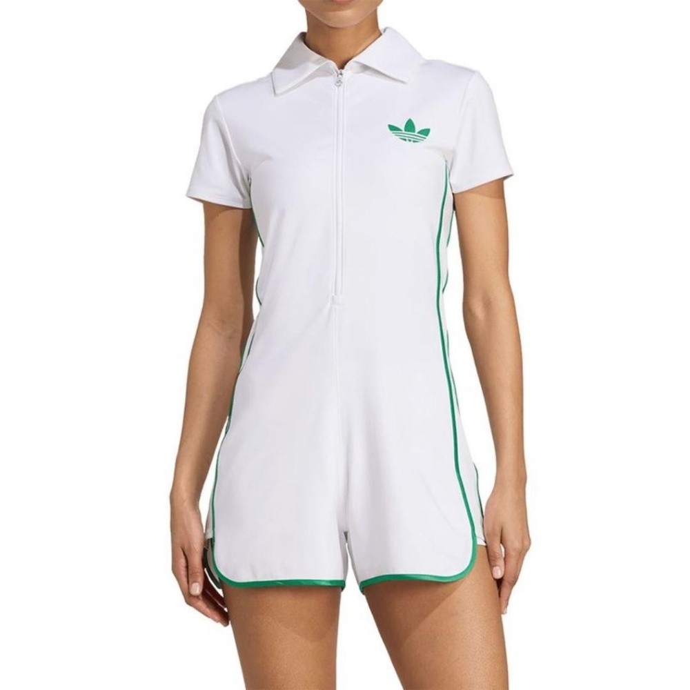 Adidas Pro One Piece Zip Shorts Romper‎ Jumpsuit Tennis Pickleball White M NWT