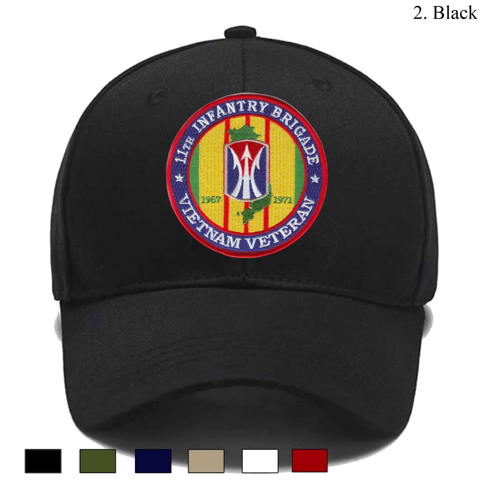 Embroidered Hat 11th Infantry Brigade Vietnam Veteran, Veteran Cap, Gift Idea