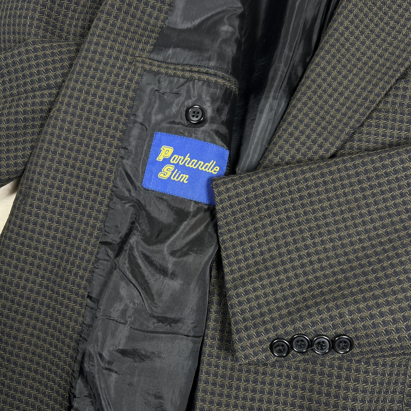 Panhandle Slim Western Blazer 42R Men’s Micro Check Jacket Western Yoke