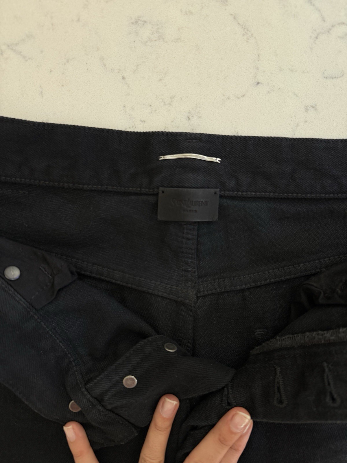 YSL BLACK JEANS 30 Straight Leg Denim Jeans