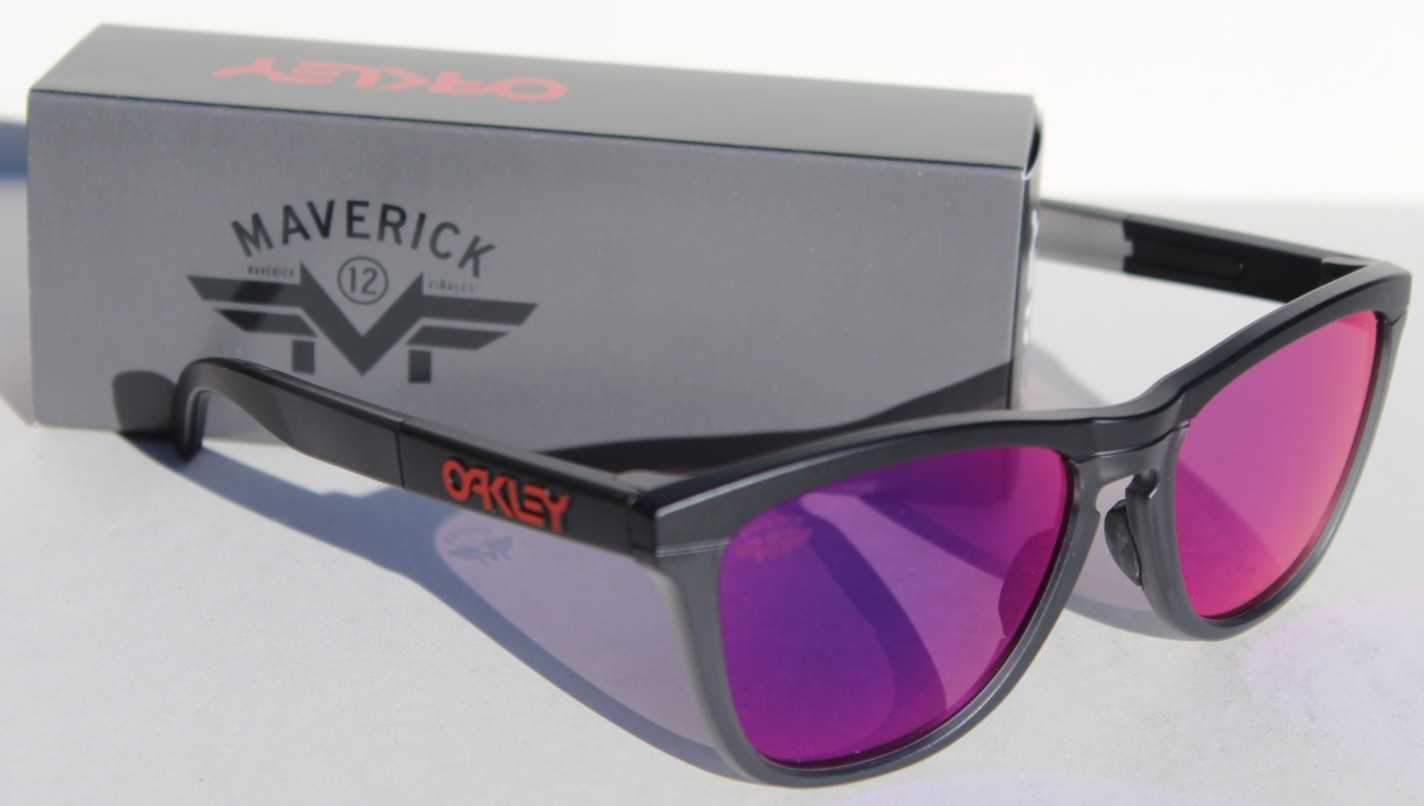 OAKLEY Frogskins Range Sunglasses MAVERICK Black/Smoke/Prizm Road OO9284-13 NEW