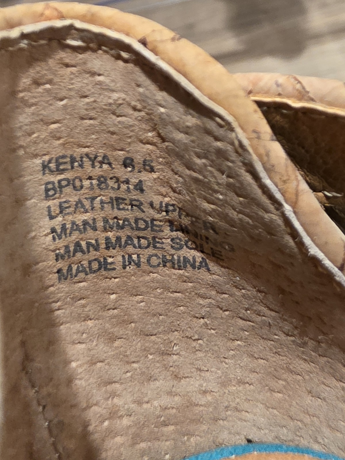 Miz Mooz Kenya Turquoise Leather Cork Wedge Sandals Women’s 6.5