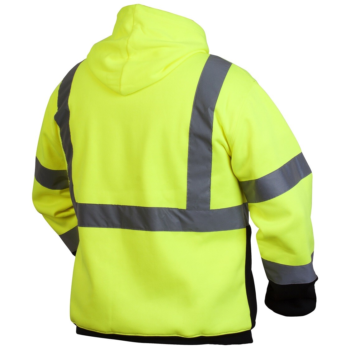 HIGH VISIBILITY Lime Class 3 Pullover Safety Sweatshirt Hoodie Jacket Hi-Vis