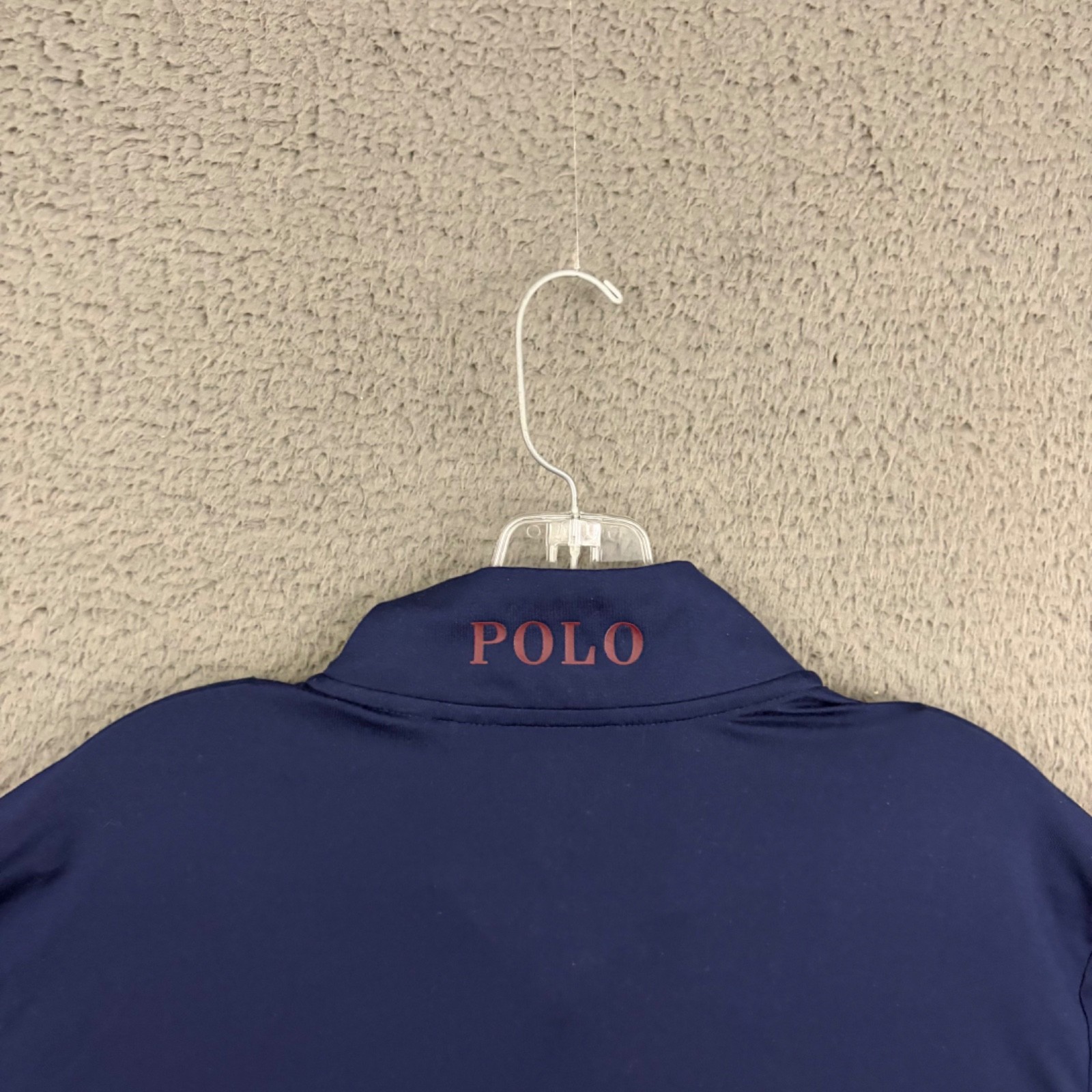Polo Ralph Lauren Golf Pullover Mens Medium Navy Blue Preppy Long Sleeve Logo