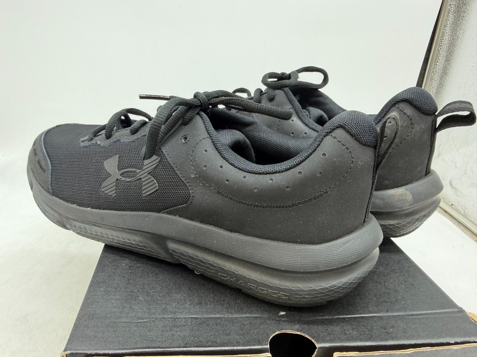 Under Armour Charged Assert 10 Athletic Shoes Men’s Black Lace Up Low Top – 12