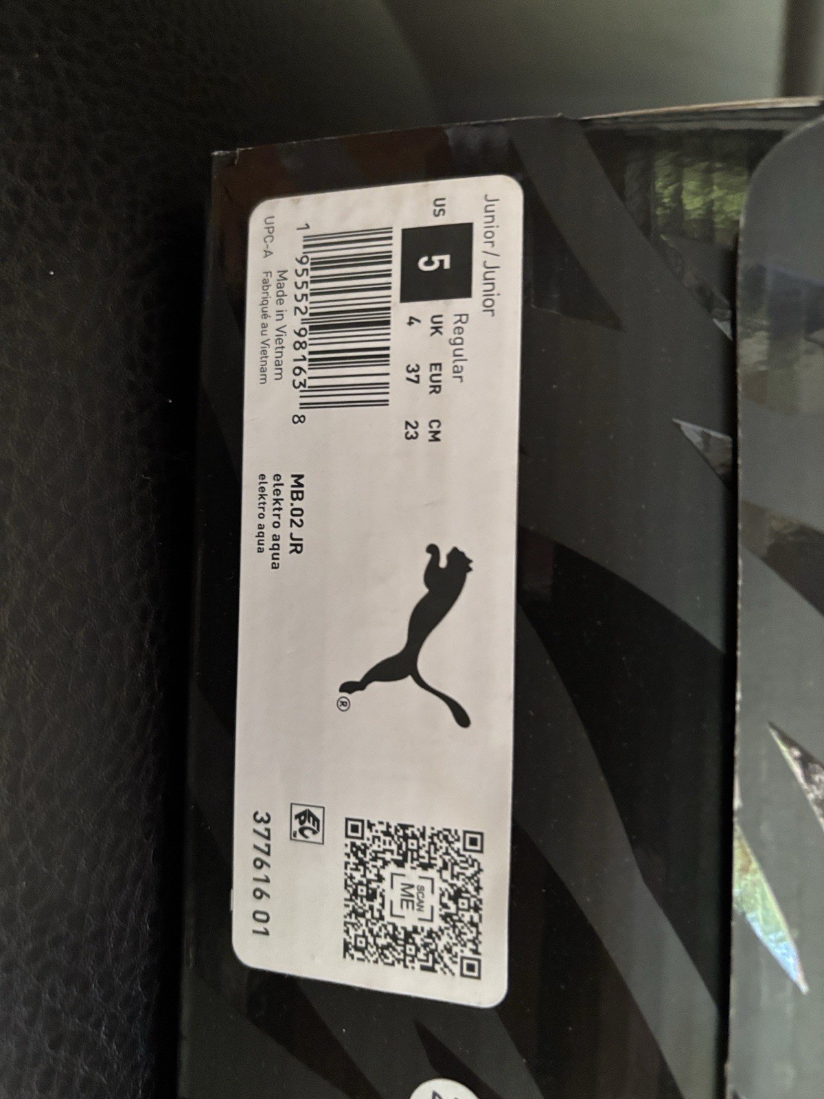 PUMA MB.02 MELO Low Top Basketball Sneakers Lace Up Blue Black Gold Youth
