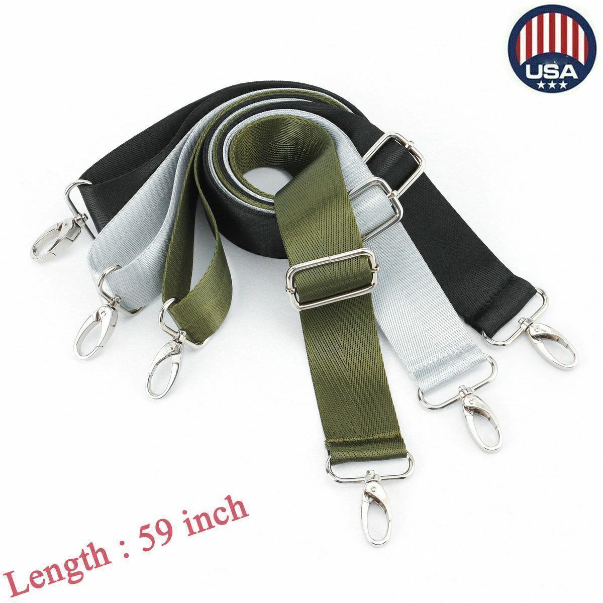 Adjustable Nylon Crossbody Belt Replacement Handbag Handle Shoulder Bag Strap US
