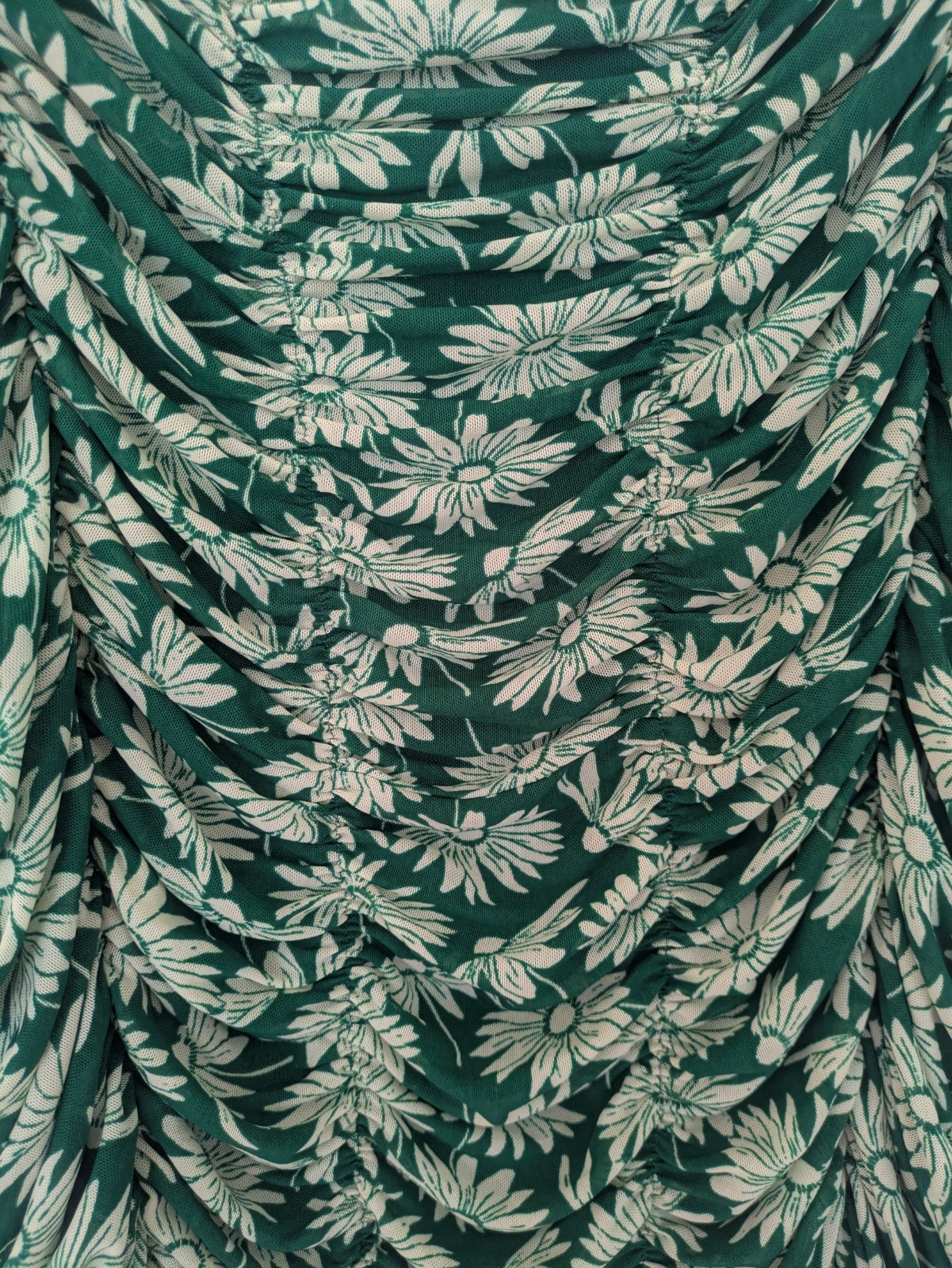Torrid Stretch Mesh Cropped Shirred Cami Top Women’s Size 3X Green Floral New