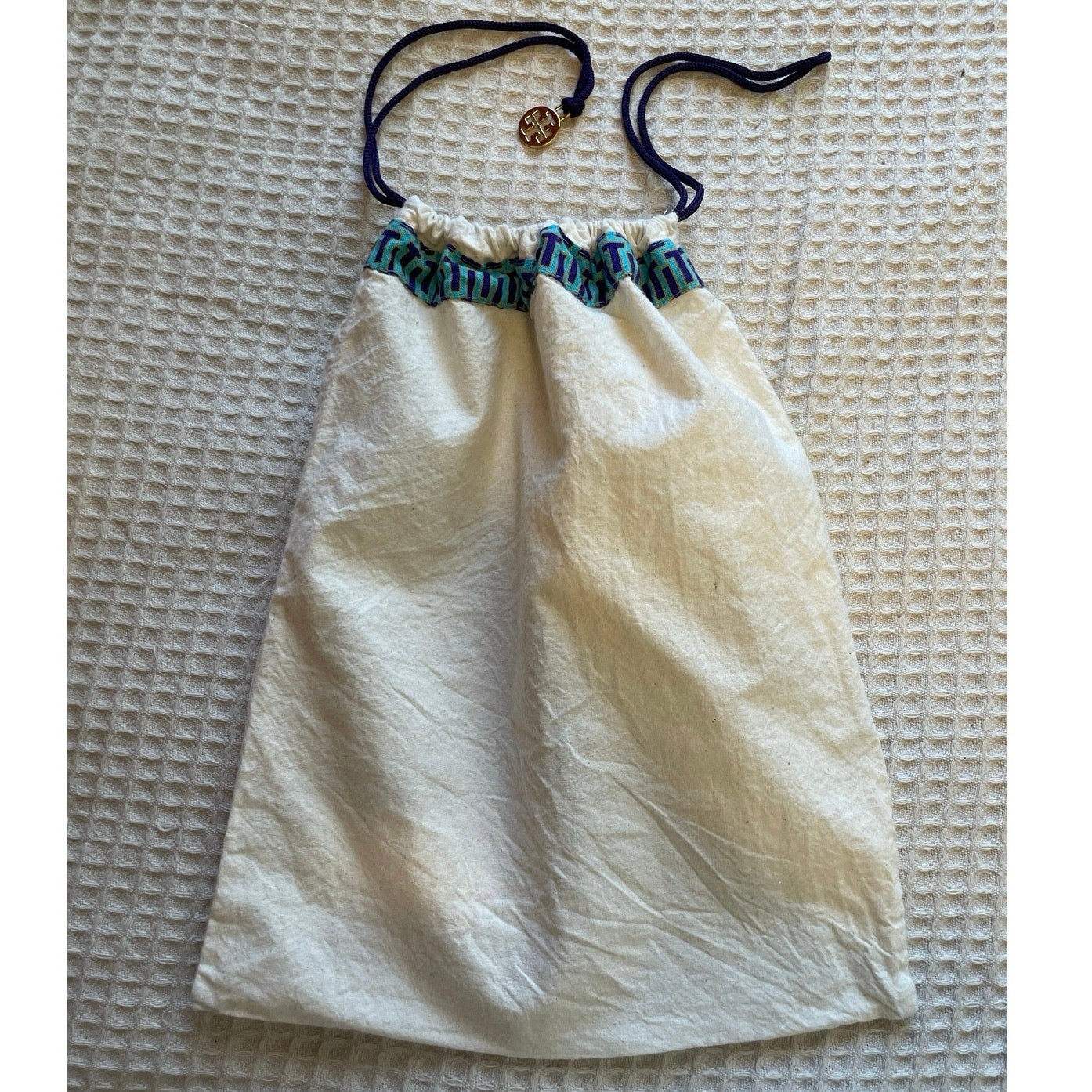 Tory Burch Draw String Embellished Dust Bag 13.5in by 11.5in