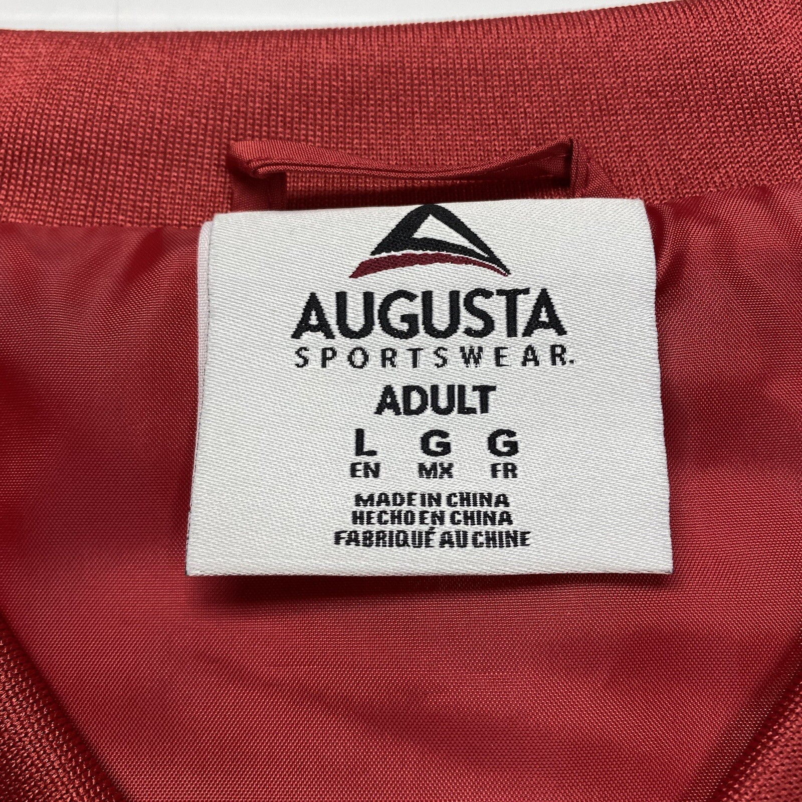 Augusta Sportswear Wolves Mens Pullover L Red Microfiber Baseball Athletic