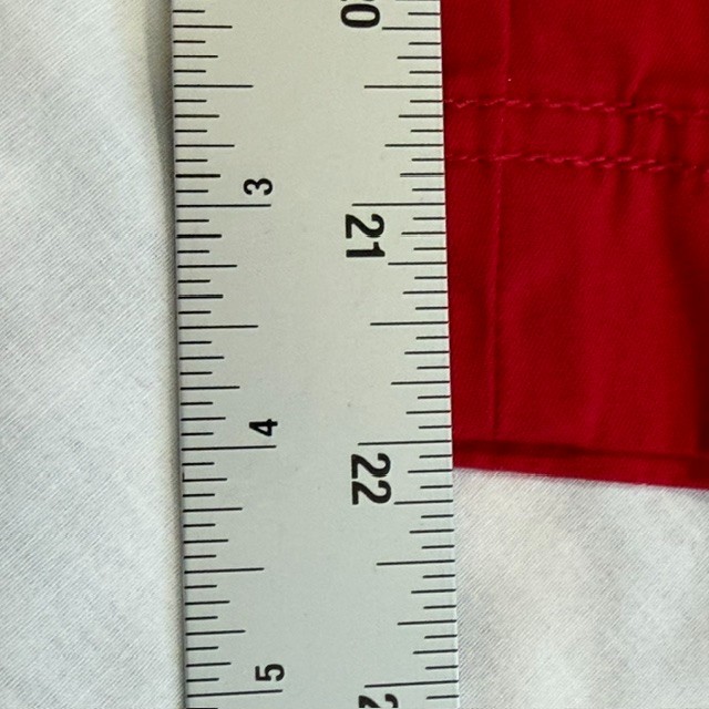 TALBOTS Slim Perfect Cropped Pants Petite Sz 12P Red Chino Style Cotton Spandex