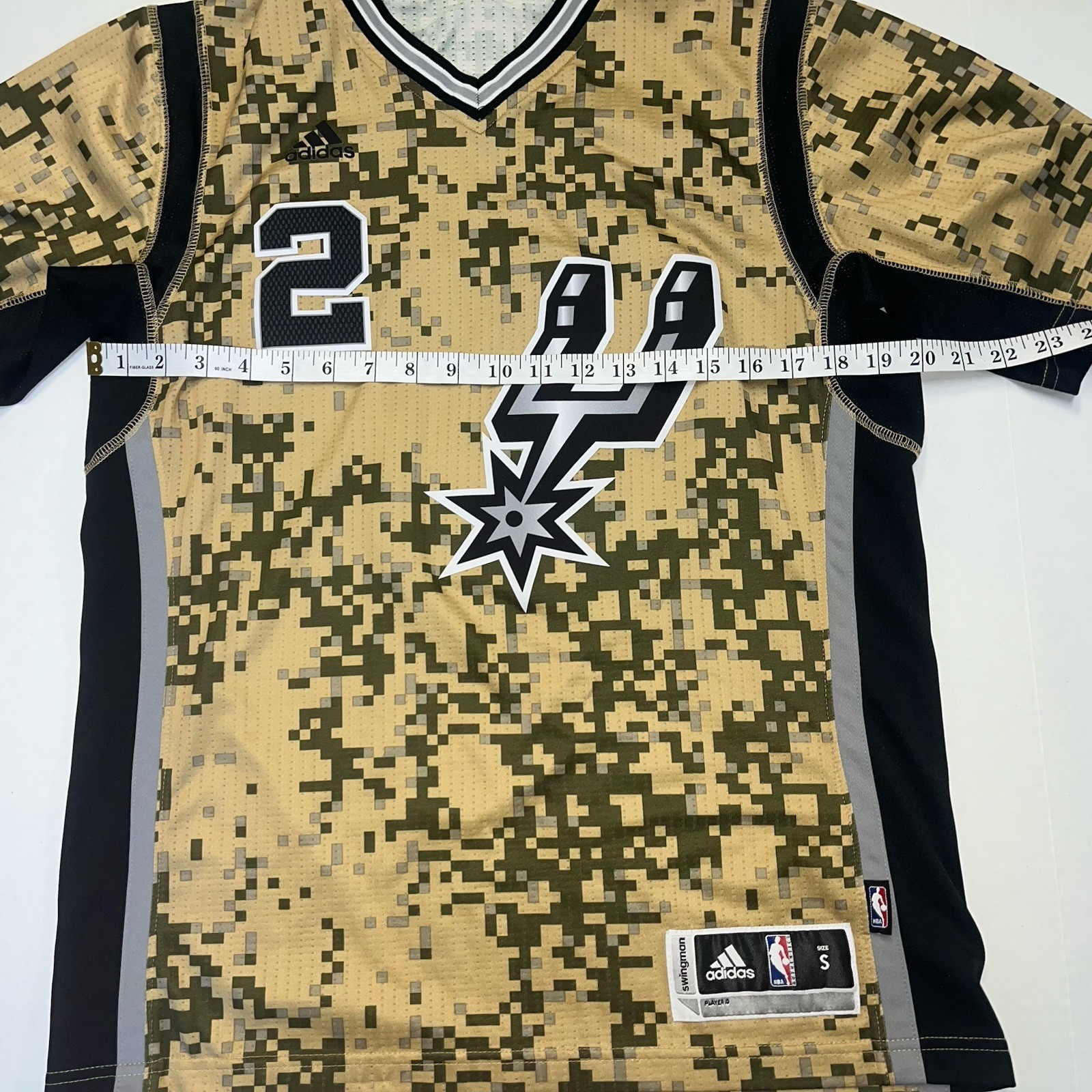 Kawhi Leonard Adidas NBA Swingman Jersey Camo San Antonio Spurs Mens Size Small