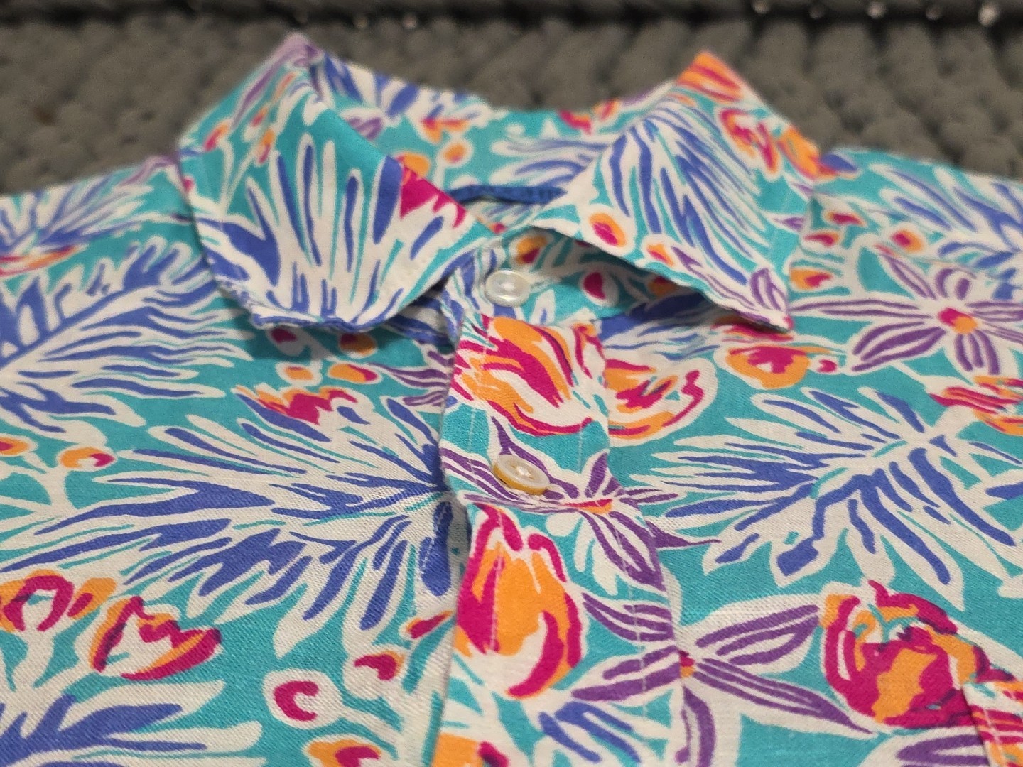 NEW J. McLaughlin Island Bouquet Gramercy Lightweight Button-up Linen Shirt SZ M