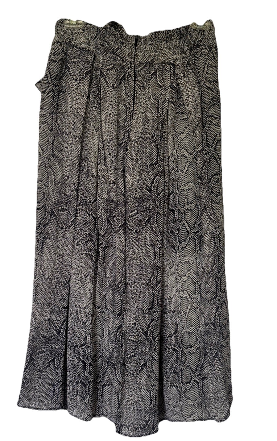 Maeve by Anthropologie Annette Snake Pleated Tie Slit Midi Navy Skirt Women’s 6