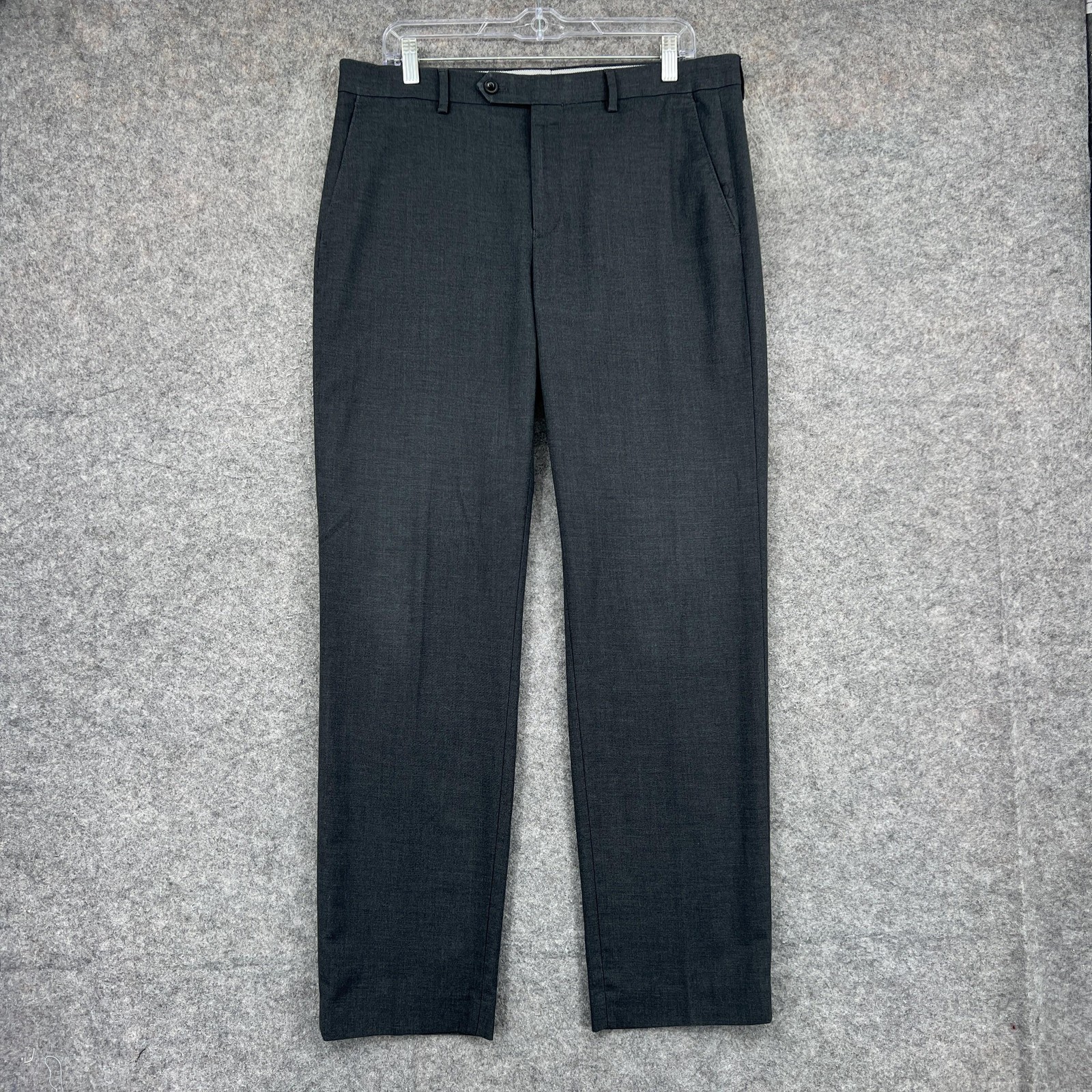 Michael Kors Dress Pants Mens 34×32 Gray Slim Fit Straight Microfiber Stretch