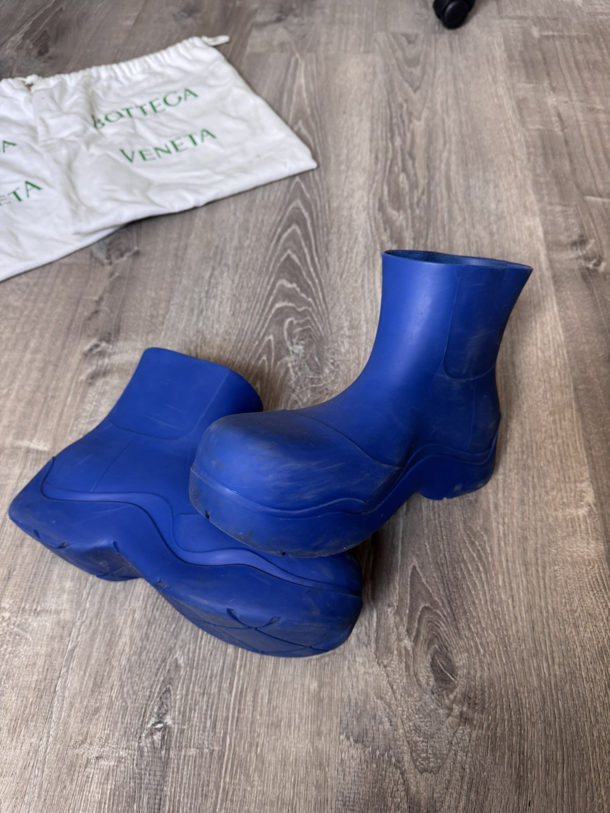 Bottega Veneta Blue Puddle Boots