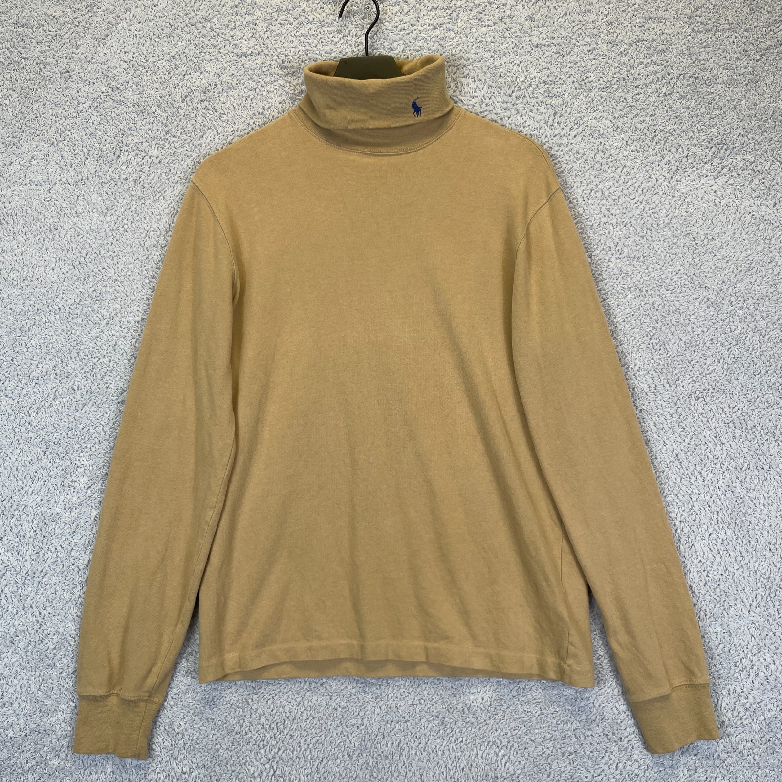 Polo Ralph Lauren Vintage Turtleneck Sweatshirt Men’s Medium Pony Beige 90’s