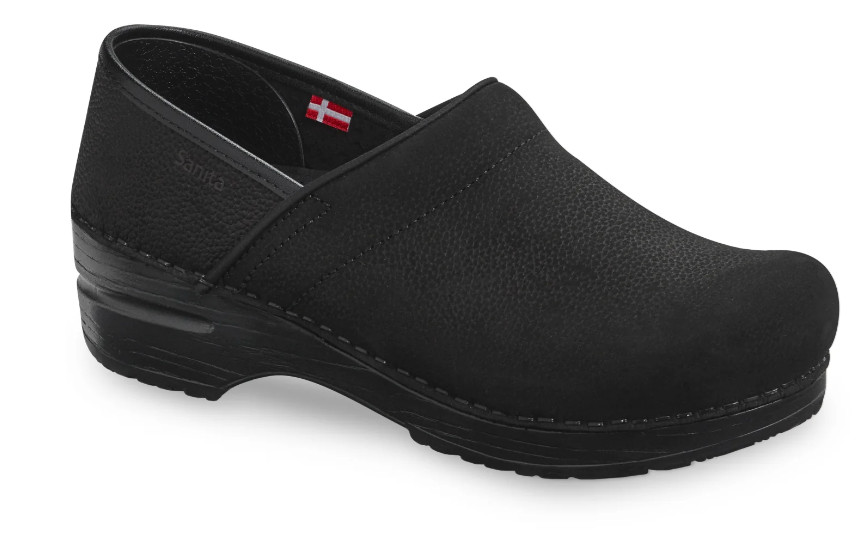 Sanita Pro Text Oil Black Leather Professional Clog Women’s EU sizes 35-42/NEW!