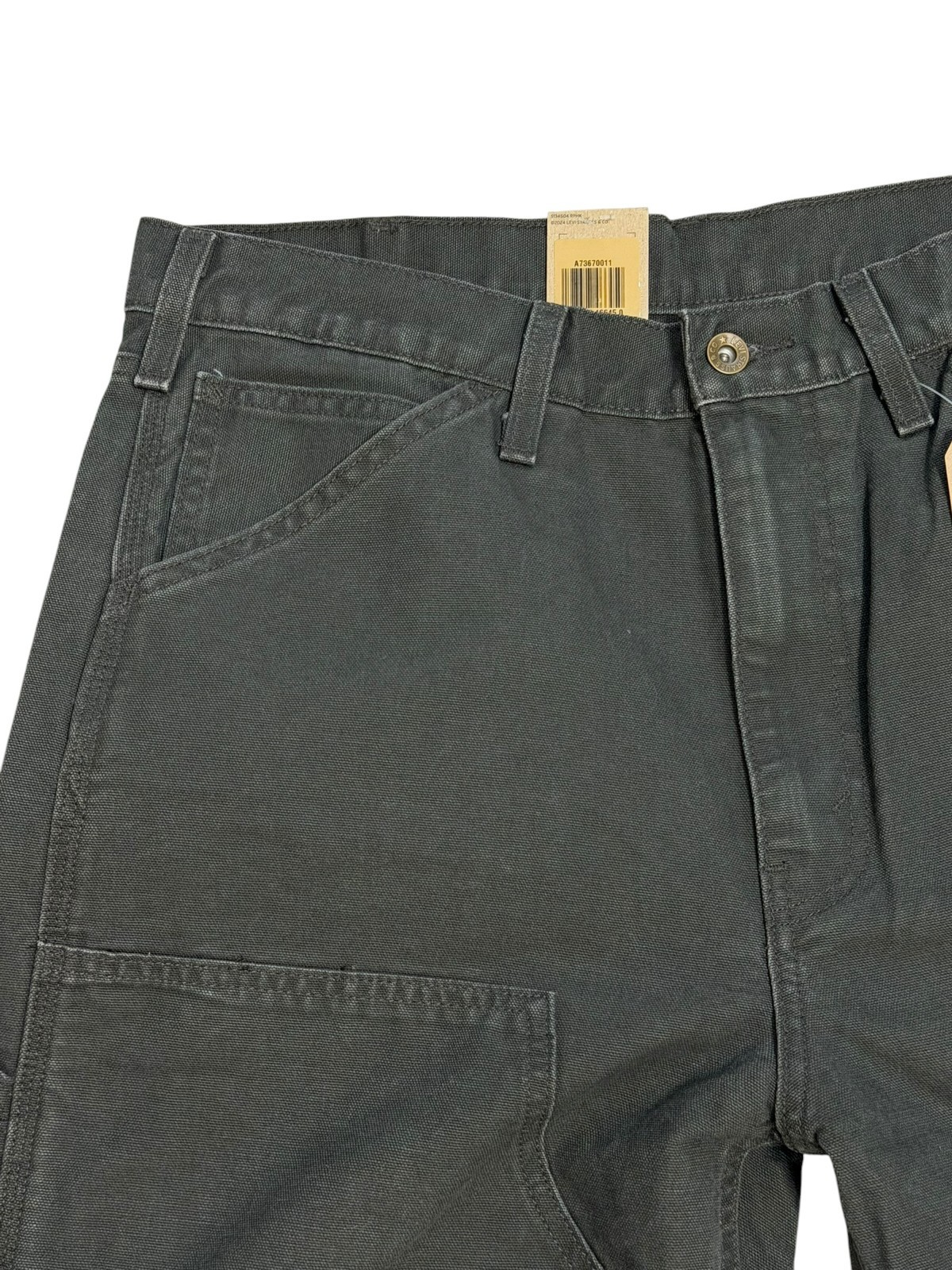 Levi’s 568 Workwear Loose Straight Carpenter Pants Men Green Cotton W33 x L32