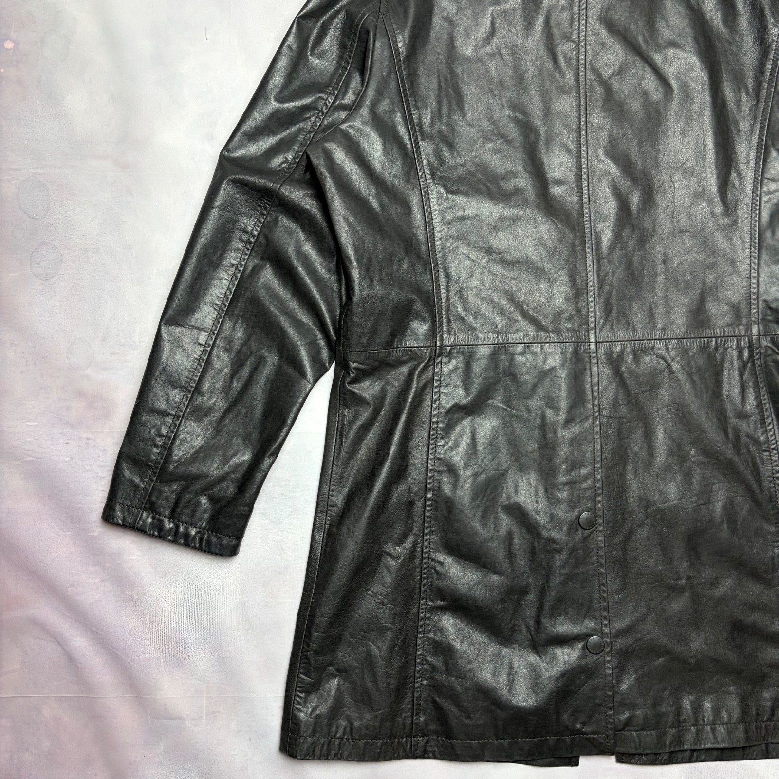 Barbour leather coat, size 42, good condition as shown in photos.