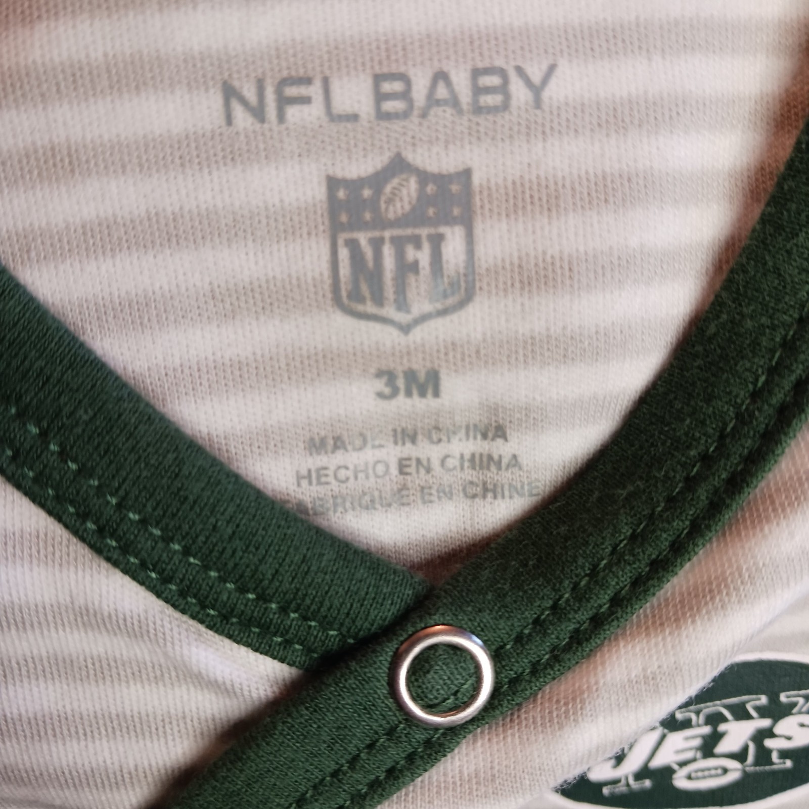 New York Jets Newborn 0/3M Sleeper NFL Baby Long Sleeve 2 Piece Set 0-3 Month