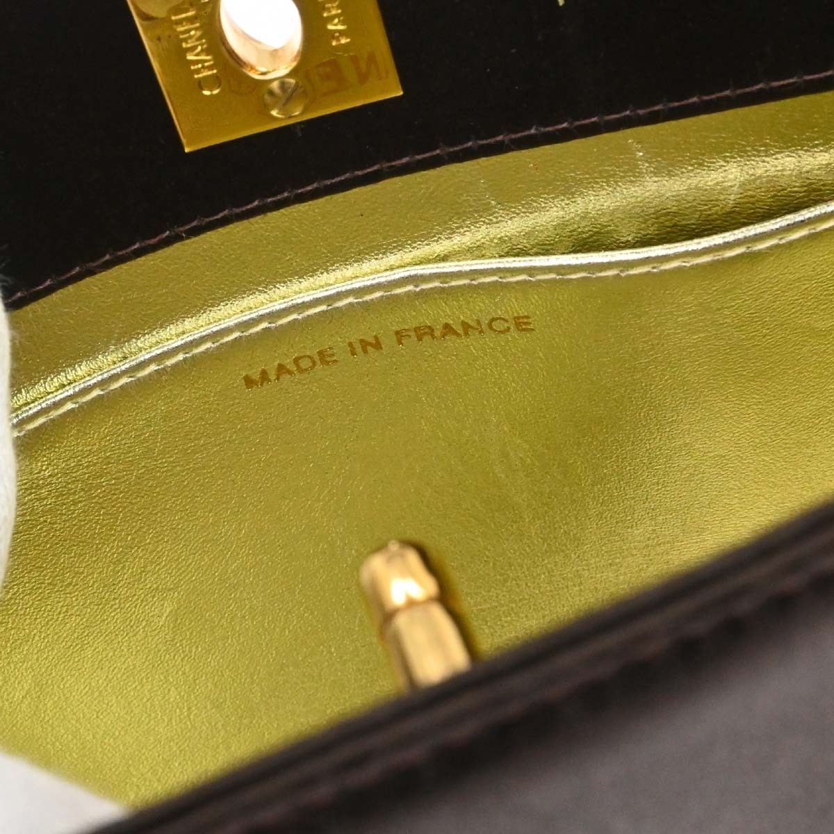 Chanel Brown Satin Chain Shoulder Bag 167829