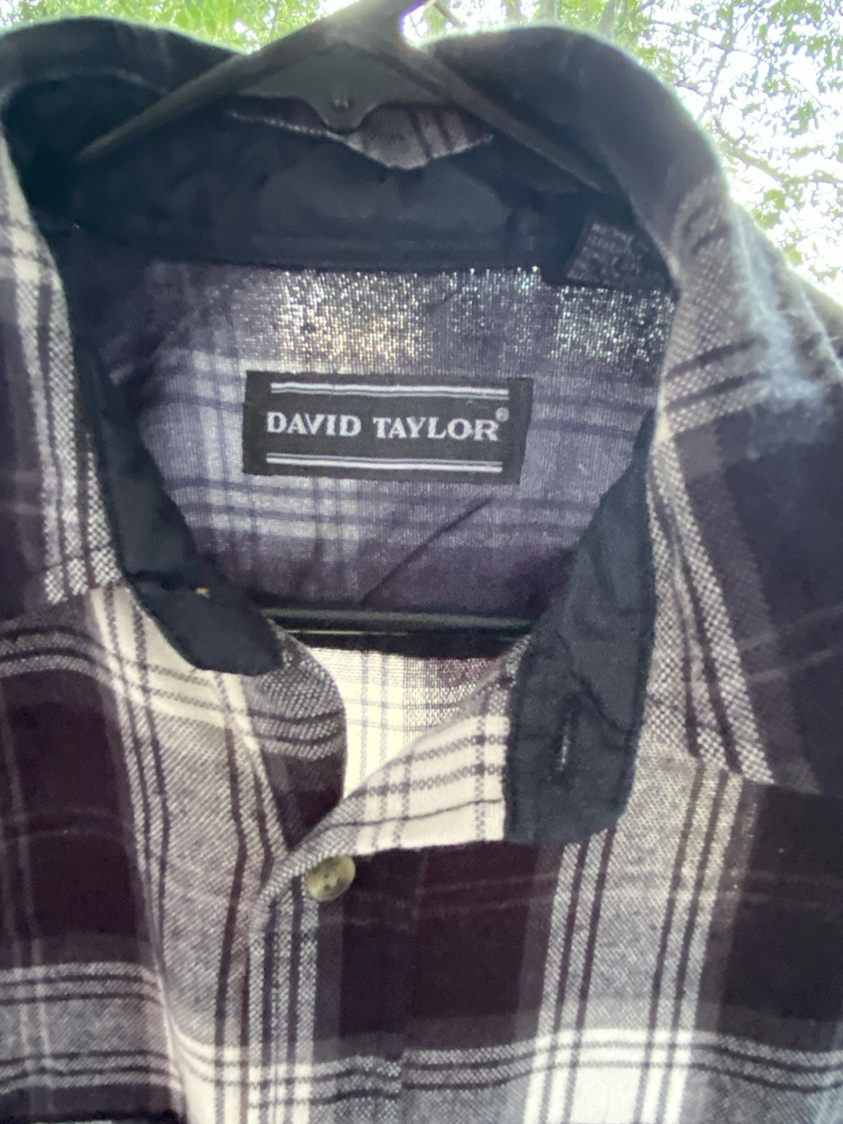 Vintage 90’s David Taylor Men’s Long Sleeve Button-Up Flannel Shirt Plaid