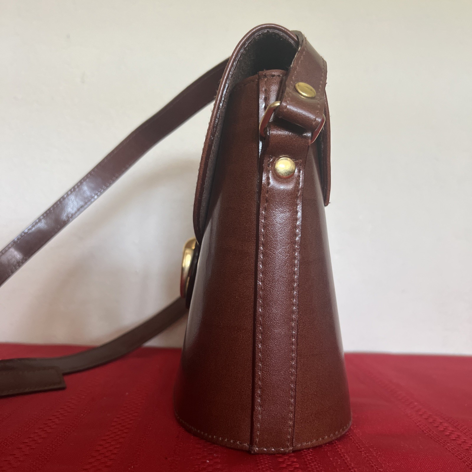 VTG Polo Ralph Lauren Equestrian Saddle Leather Crossbody Purse Shoulder Bag