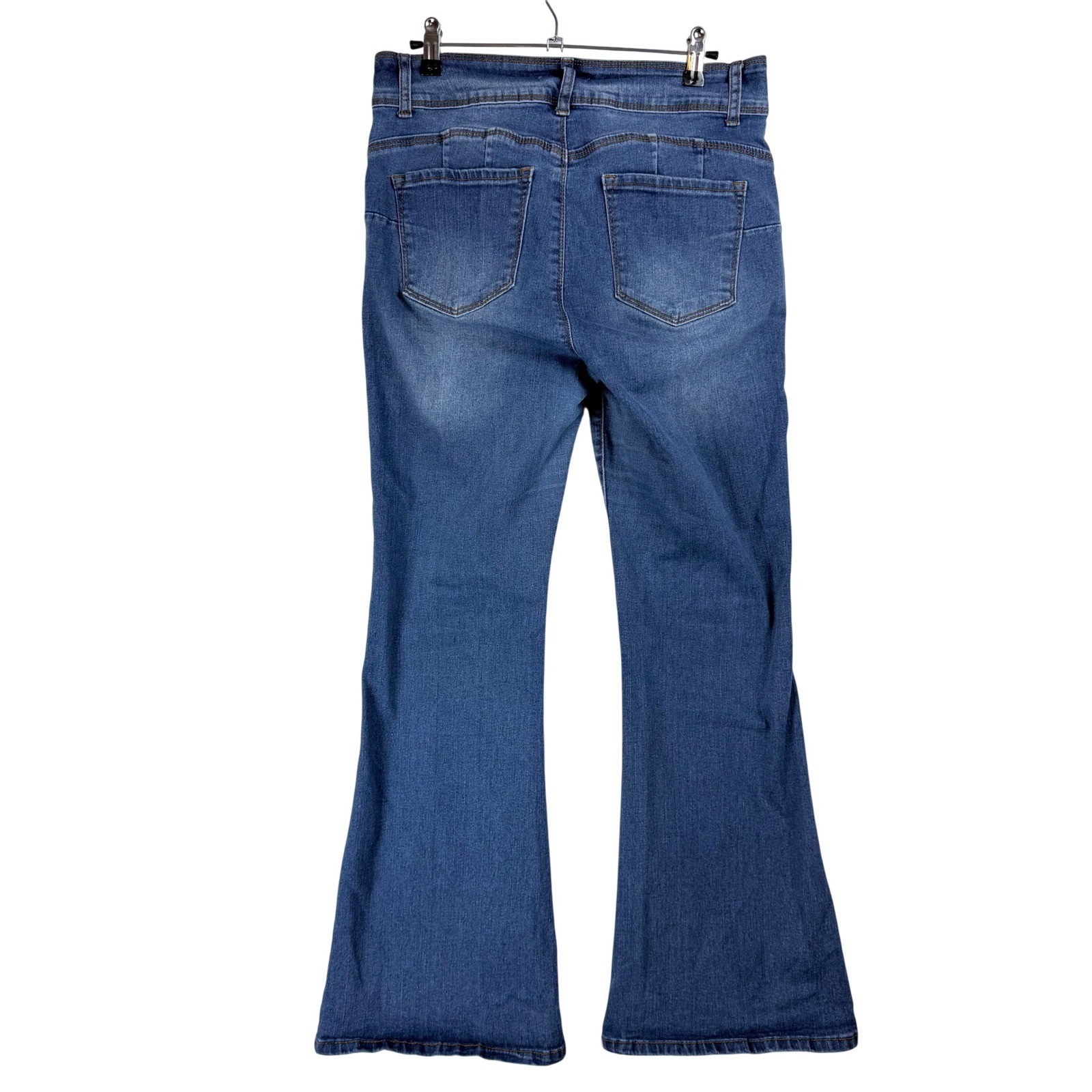 Blue Savvy Flare Jeans Womens 11/30 Blue Excellent High Rise Stretch Bell Bottom