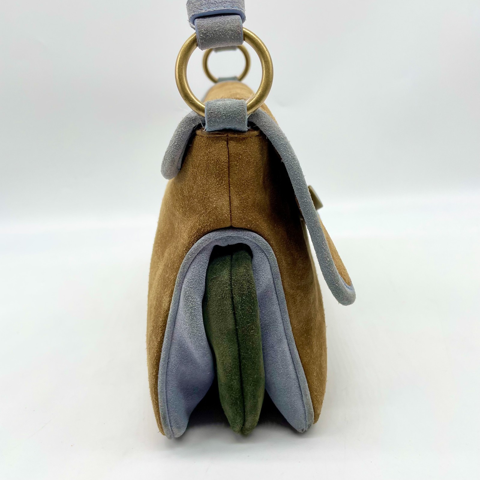 Miu Miu Handbag Hobo Shoulder bag Brown Suede Leather Y2K Archive 117 Authentic
