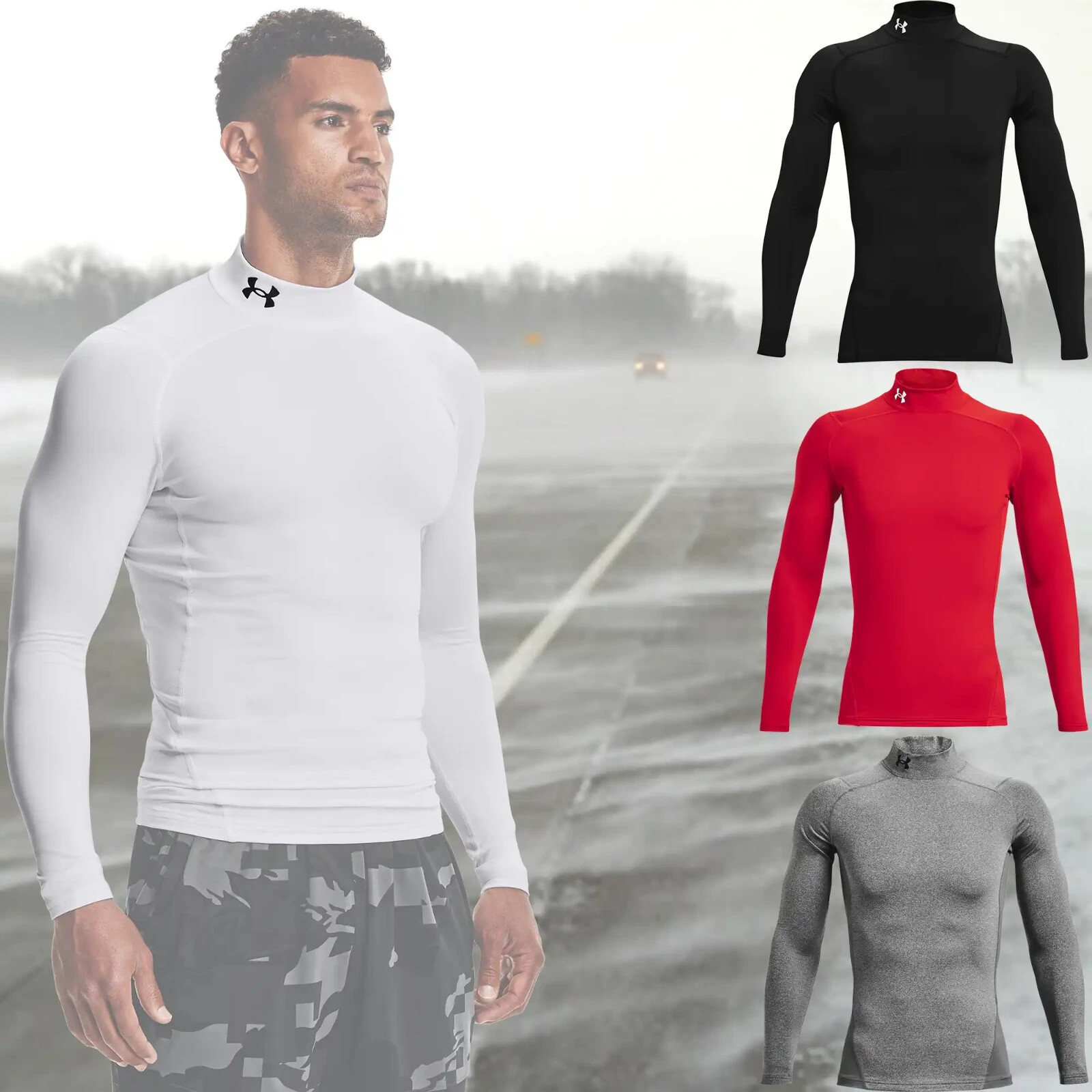 Under Armour Mens ColdGear Long Sleeve Mock Shirt – 1366072 – Free Shipping
