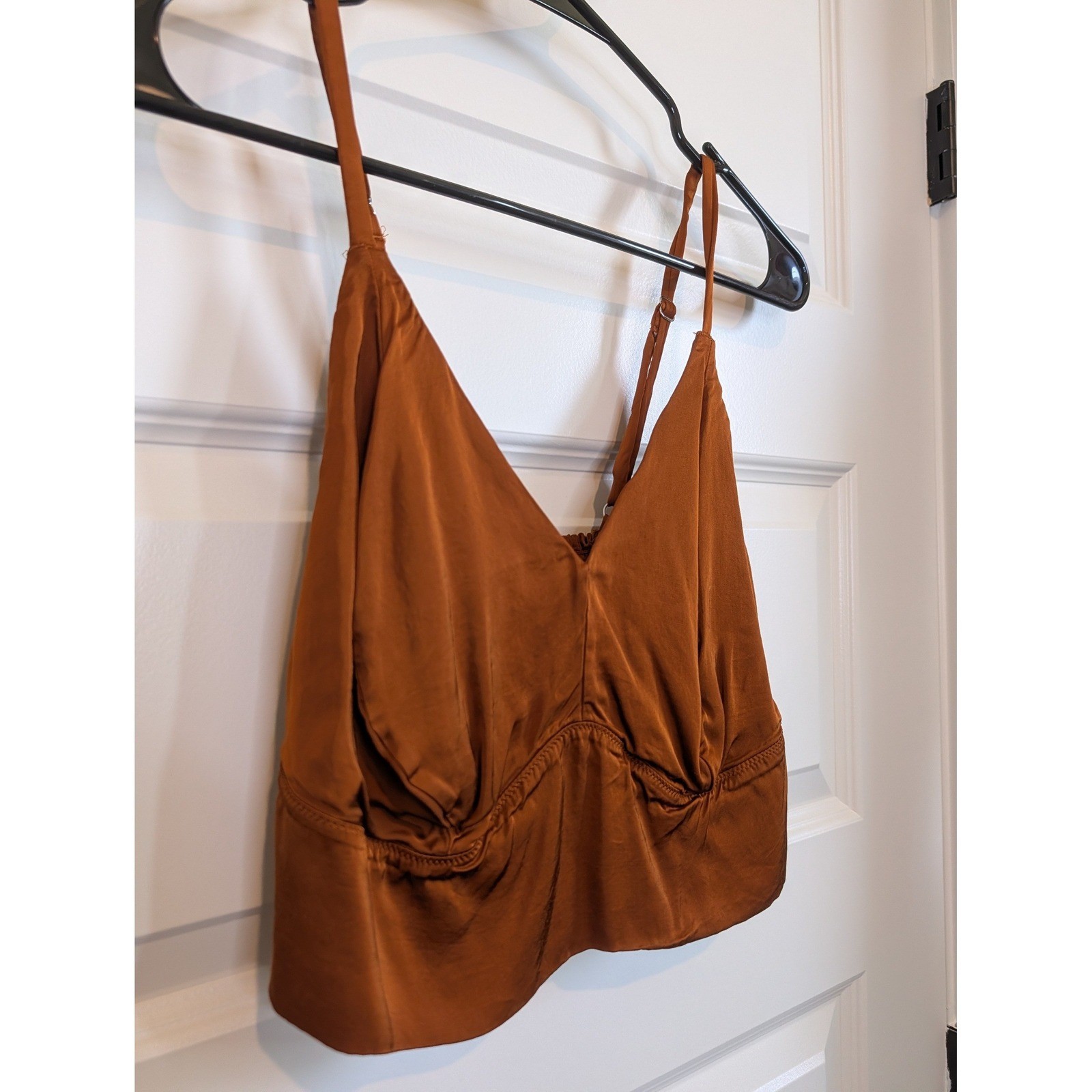 Aerie Satin Smocked Camisole Top