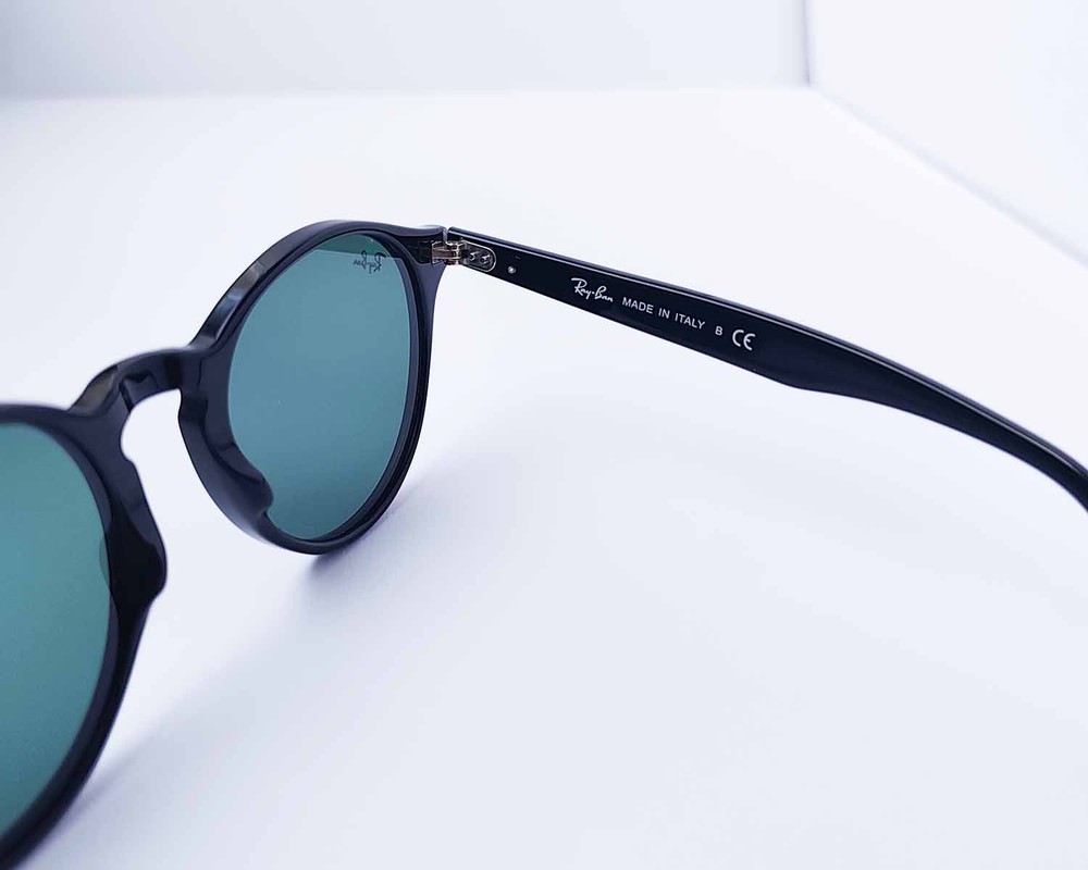 Ray Ban RB2180 Polished Black Frame Dark Green Lenses Unisex Sunglasses 49Mm New